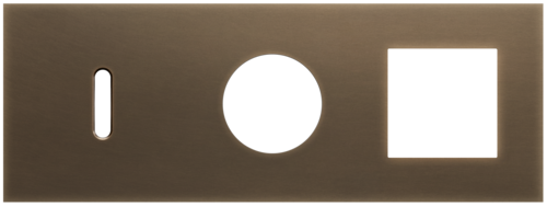 Niko - Rocker plaat 3v H71mm dark bronze patina - 211-56713