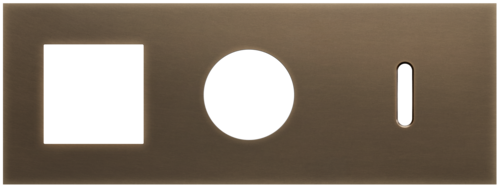 Niko - Rocker plaat 3v H71mm dark bronze patina - 211-56714