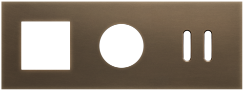 Niko - Rocker plaat 3v H71mm dark bronze patina - 211-56716