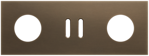 Niko - Rocker plaat 3v H71mm dark bronze patina - 211-56719