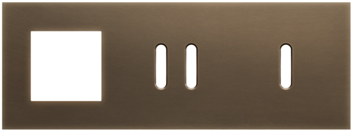 Niko - Rocker plaat 3v H71mm dark bronze patina - 211-56722