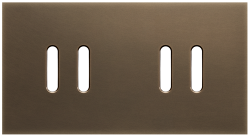 Niko - Rocker plaat 2v H71mm dark bronze patina - 211-56802