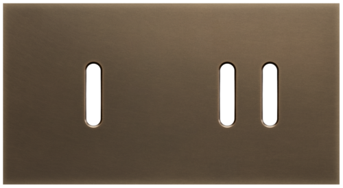 Niko - Rocker plaat 2v H71mm dark bronze patina - 211-56803