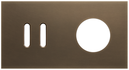 Niko - Rocker plaat 2v H71mm dark bronze patina - 211-56811