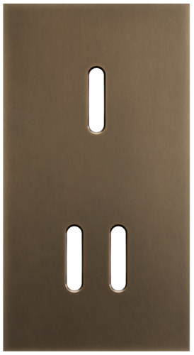 Niko - Rocker plaat 2v V71mm dark bronze patina - 211-56853