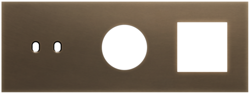 Niko - Toggle plaat 3v H71mm dark bronze patina - 211-57715