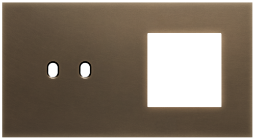 Niko - Toggle plaat 2v H71mm dark bronze patina - 211-57807