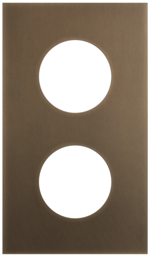 Niko - Rocker/Toggle plaat 2v 60mm dark bronze patina - 211-74201
