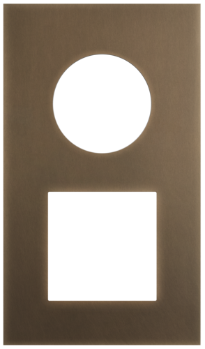 Niko - Rocker/Toggle plaat 2v V60mm dark bronze patina - 211-74202