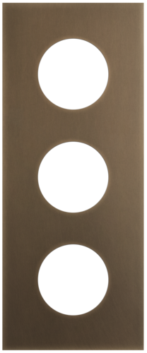 Niko - Rocker/Toggle plaat 3v 60mm dark bronze patina - 211-74301