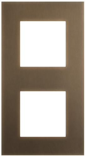 Niko - Pure afdekplaat 2v 71mm brass dark bronze patina - 211-76800