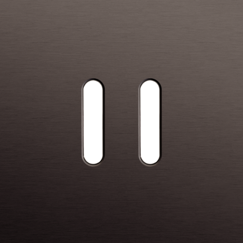 Niko - Rocker plaat 1v alu ganache brushed - 222-56102