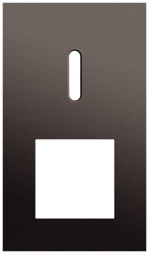 Niko - Rocker plaat 2v V60mm alu ganache brushed - 222-56255