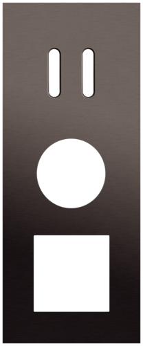Niko - Rocker plaat 3v V60mm alu ganache brushed - 222-56360
