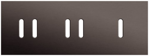Niko - Rocker plaat 3v H71mm alu ganache brushed - 222-56704