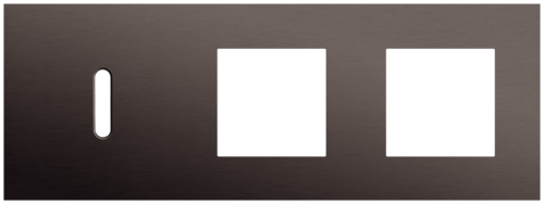 Niko - Rocker plaat 3v H71mm alu ganache brushed - 222-56705