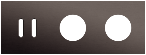Niko - Rocker plaat 3v H71mm alu ganache brushed - 222-56711