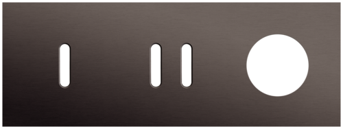 Niko - Rocker plaat 3v H71mm alu ganache brushed - 222-56718