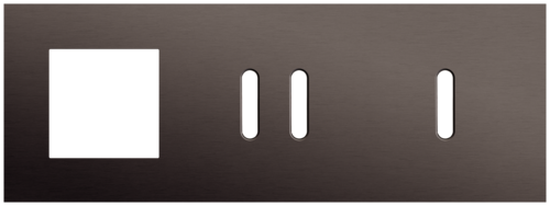 Niko - Rocker plaat 3v H71mm alu ganache brushed - 222-56722