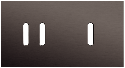 Niko - Rocker plaat 2v H71mm alu ganache brushed - 222-56804