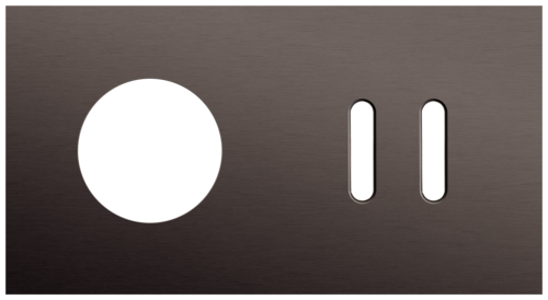 Niko - Rocker plaat 2v H71mm alu ganache brushed - 222-56812