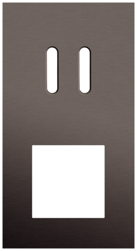 Niko - Rocker plaat 2v V71mm alu ganache brushed - 222-56856