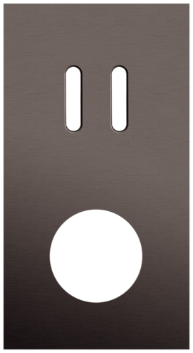 Niko - Rocker plaat 2v V71mm alu ganache brushed - 222-56858