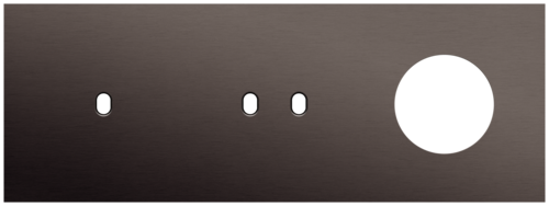 Niko - Toggle plaat 3v H71mm alu ganache brushed - 222-57718