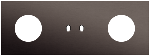 Niko - Toggle plaat 3v H71mm alu ganache brushed - 222-57719