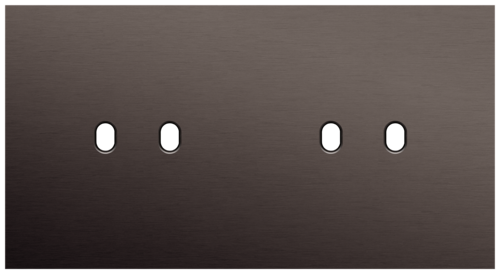Niko - Toggle plaat 2v H71mm alu ganache brushed - 222-57802