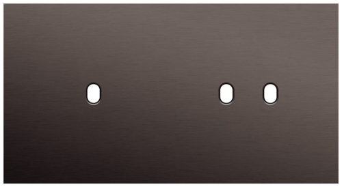 Niko - Toggle plaat 2v H71mm alu ganache brushed - 222-57803