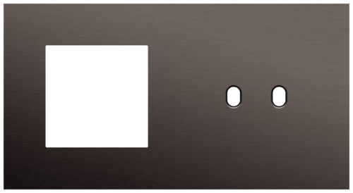 Niko - Toggle plaat 2v H71mm alu ganache brushed - 222-57808