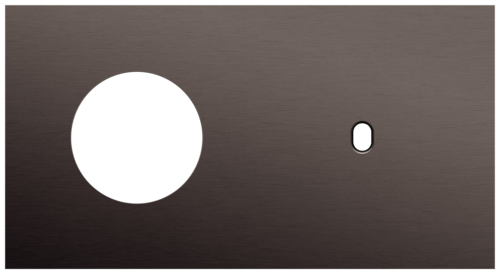 Niko - Toggle plaat 2v H71mm alu ganache brushed - 222-57810
