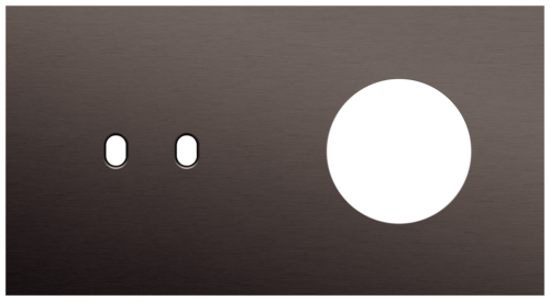 Niko - Toggle plaat 2v H71mm alu ganache brushed - 222-57811