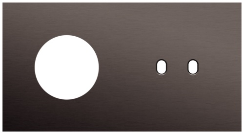 Niko - Toggle plaat 2v H71mm alu ganache brushed - 222-57812