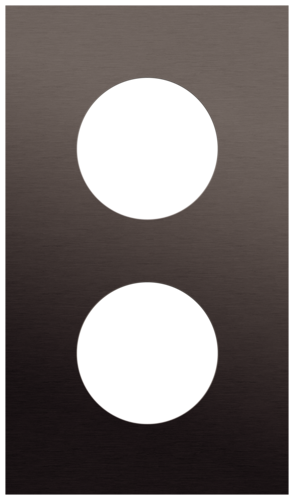 Niko - Rocker/Toggle plaat 2v 60mm alu ganache brushed - 222-74201