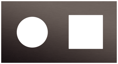 Niko - Rocker/Toggle plaat 2v 71mm alu ganache brushed - 222-74802