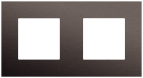 Niko - Pure afdekplaat 2v 71mm alu ganache brushed - 222-76800