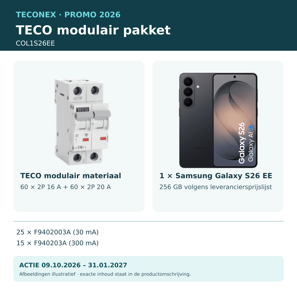 TECO - Promopakket Samsung Galaxy S26 EE 2P 40 A - COL1S26EE
