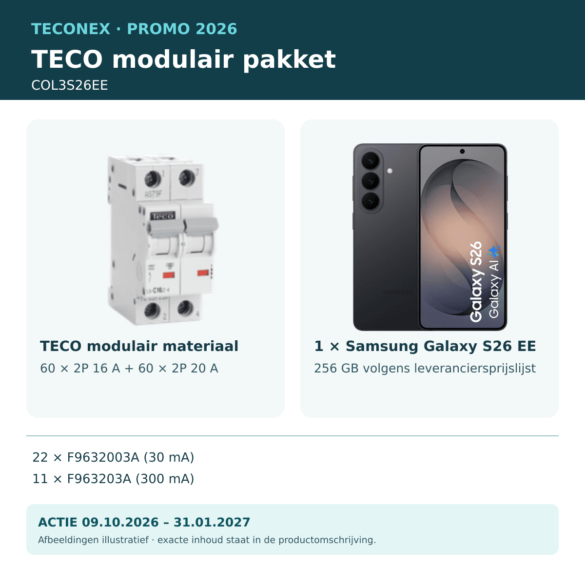 TECO - Promopakket Samsung Galaxy S26 EE 2P 63 A - COL3S26EE