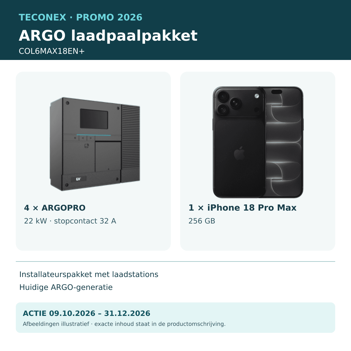 EN+ - Promopakket iPhone 18 Pro Max ARGOPRO COL6MAX18 - COL6MAX18EN+