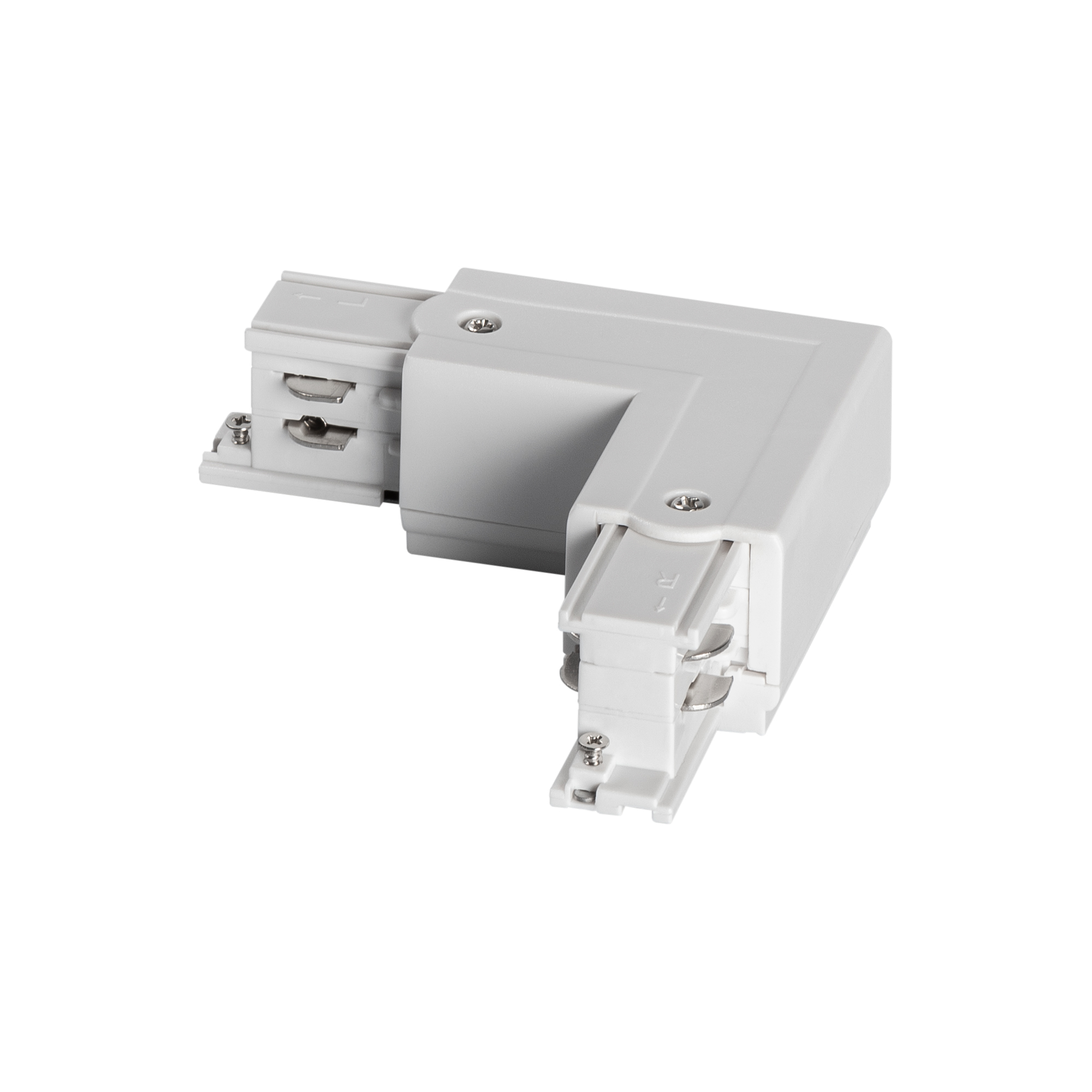 Prolumia - 3 Fase rail, L koppelstuk (aarde binnenzijde), wit - 41093115