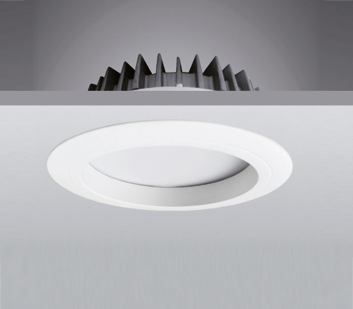Prolumia - LED downlight, 190mm, 19W, zwart, 100 gr, 5600K, vast, spari - 42143112