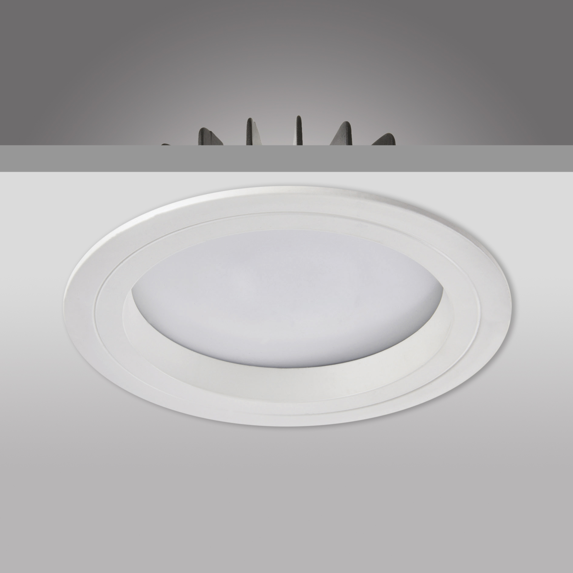 Prolumia - LED downlight, 135mm, 13W, zwart, 100 gr, 4000K, vast, spari - 42170111