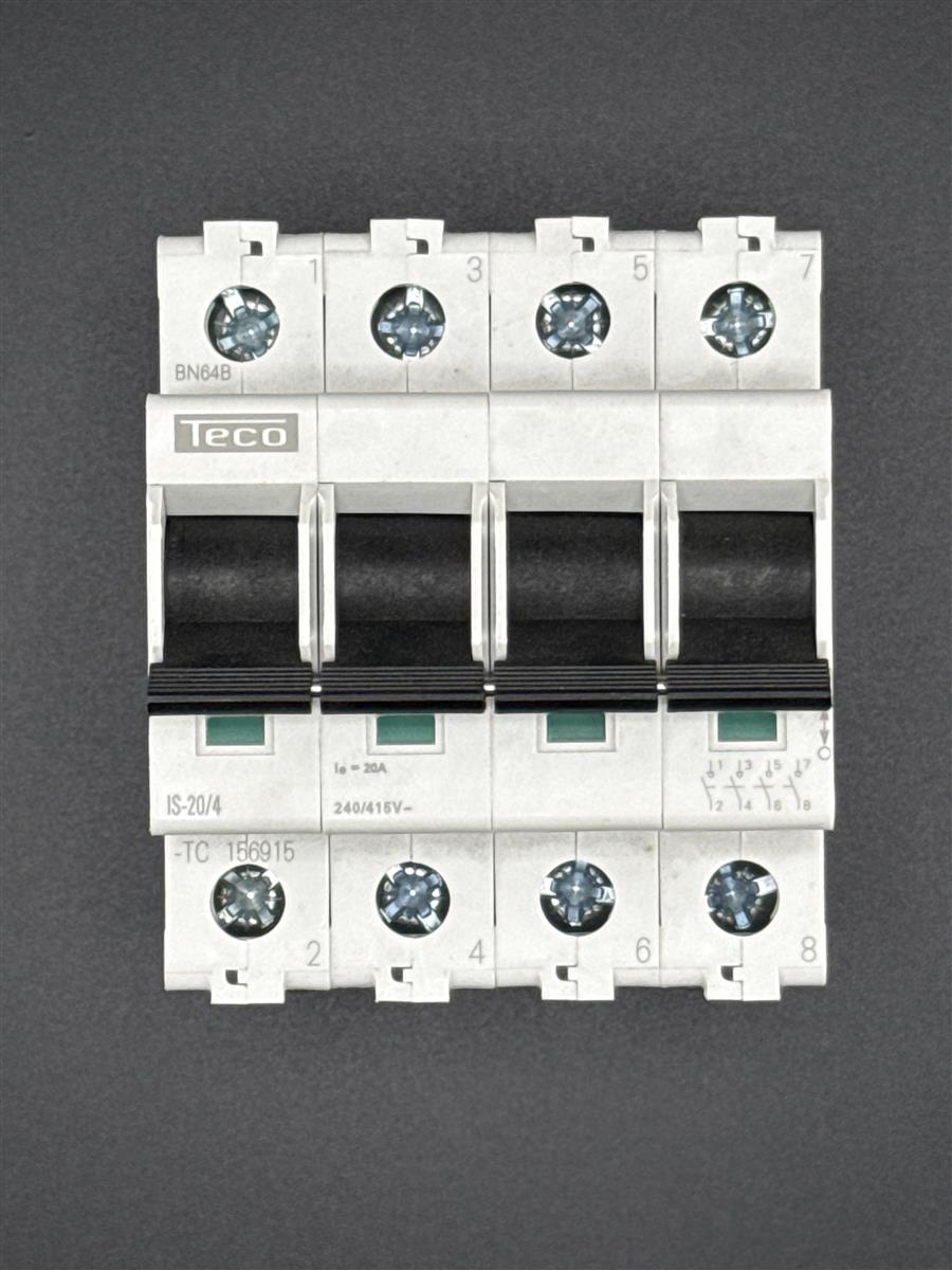 TECO - Scheiderschakelaar 4P 20A - IS204