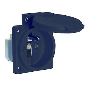Bals - Inbouw stopcontact 16A 2P+BA 230V IP54 zwart, quick connect - 71120