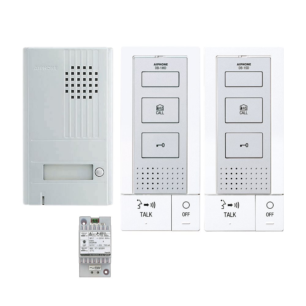 Aiphone - Handenvrije parlofoonkit met 2 binnenposten - A01007614