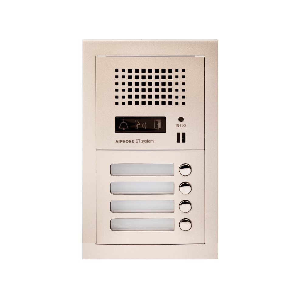 Aiphone - Samengestelde GT audio deurpost met 4 dr - A01007906