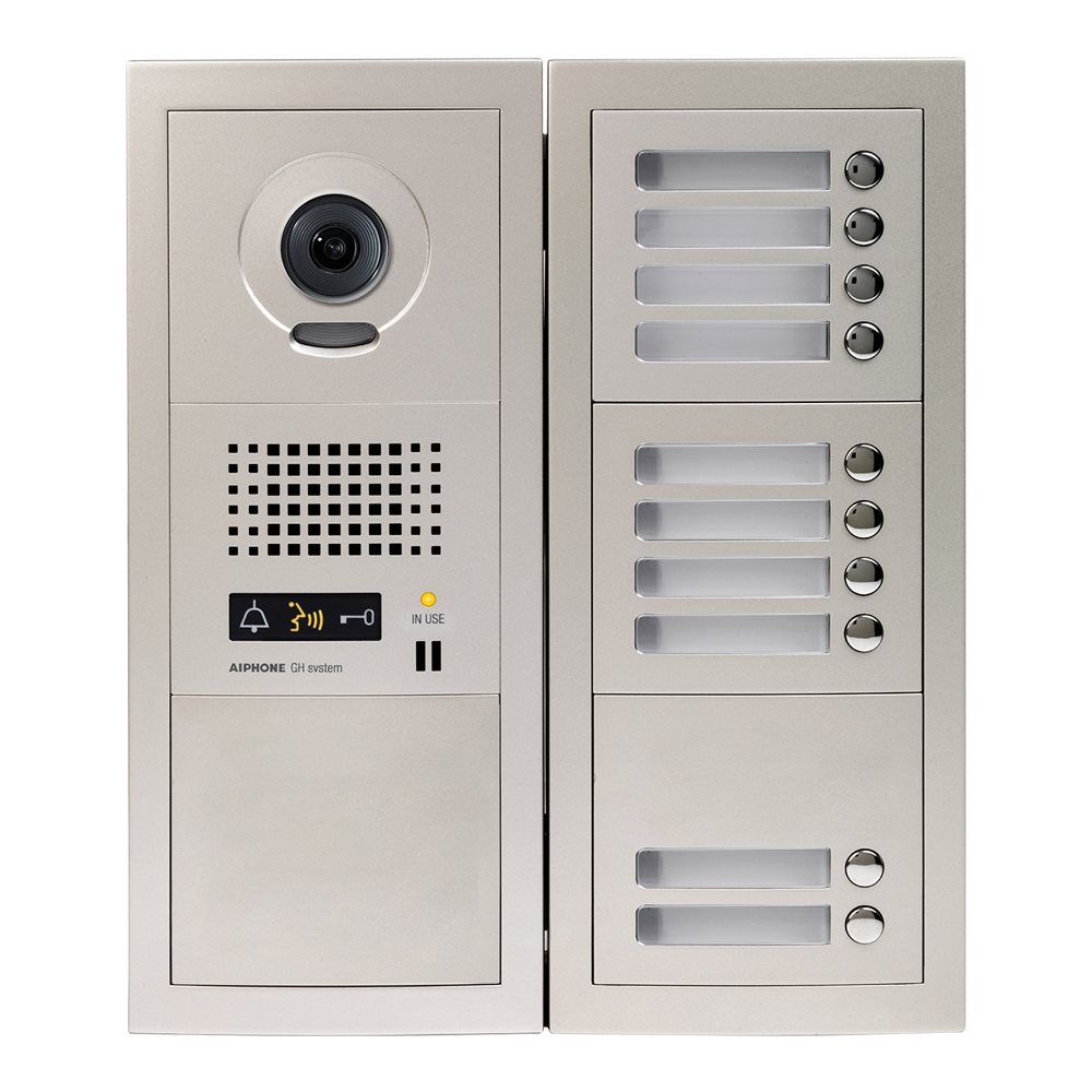 Aiphone - Samengestelde GT video deurpost met 10 drukknoppen - A01007912