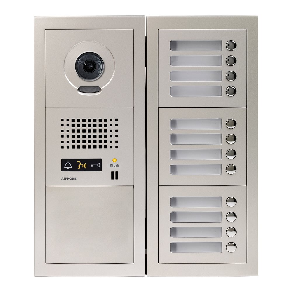 Aiphone - Samengestelde GT video deurpost met 12 drukknoppen - A01007914